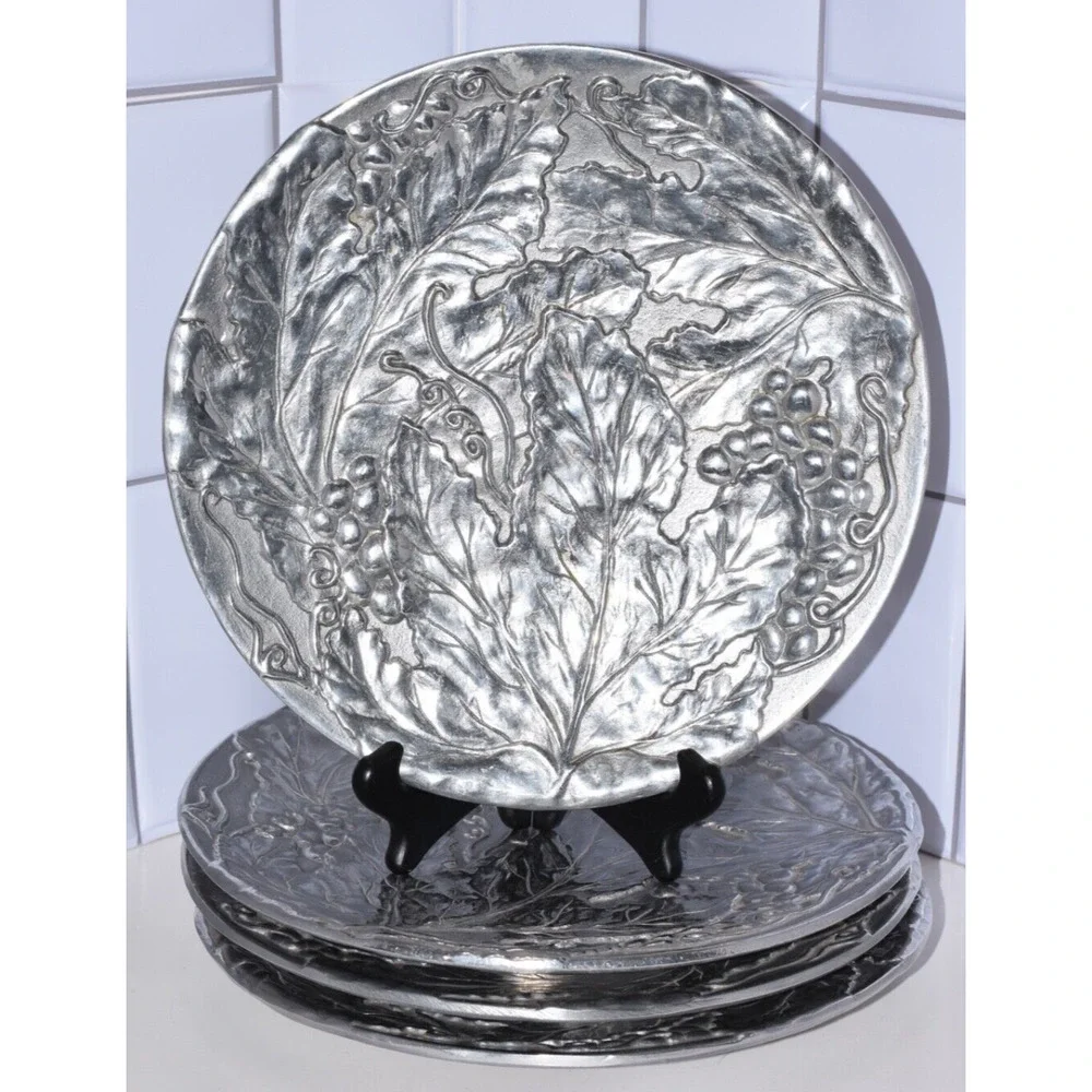 Wilton Armetale Holloware Pewter GARDEN PATH Serving Plates 11